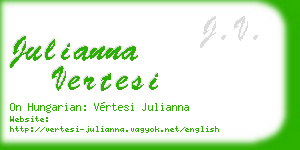 julianna vertesi business card