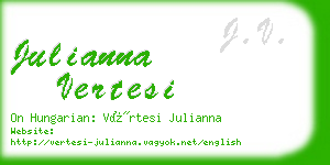 julianna vertesi business card